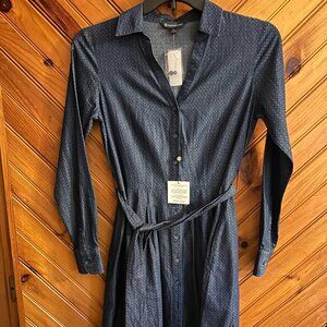 Brooks Brothers Denim Long Sleeve Dress, Size 4